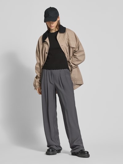 Pieces Regular fit T-shirt van katoenmix, model 'FIA' Zwart - 1