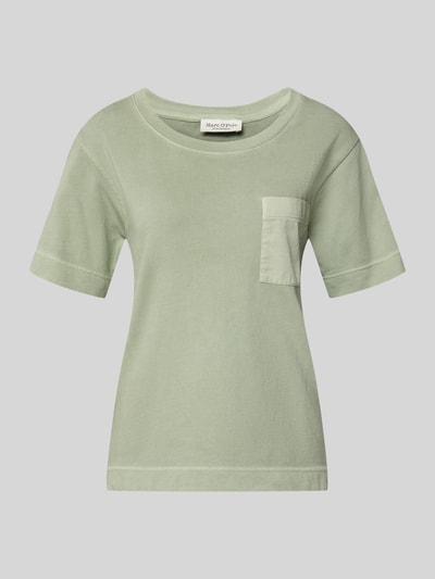 Marc O'Polo Regular Fit Strick-Shirt aus reiner Baumwolle Hellgruen 2
