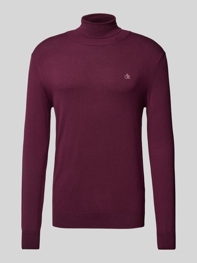 Scotch & Soda Strickpullover mit Rollkragen Bordeaux 2