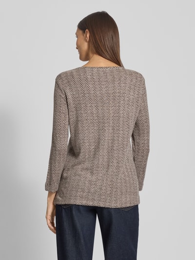 Tom Tailor Comfort fit shirt met lange mouwen van viscosemix Taupe - 5