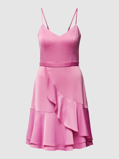 V.M. Cocktailkleid mit Volantrock Pink 2