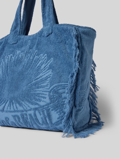 SUN OF A BEACH Strandtasche aus Frottee mit Fransen Blau 3