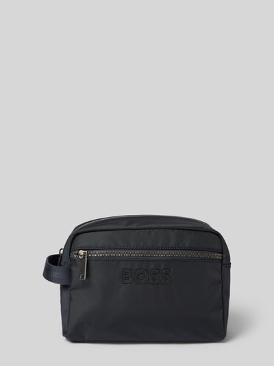 BOSS Kulturtasche mit Label-Detail Modell 'Catch_3.0' Dunkelblau 1