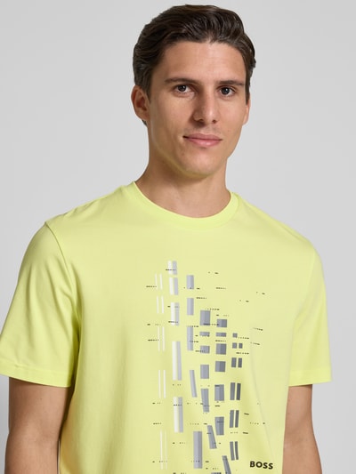 BOSS Green Regular Fit T-Shirt aus Baumwoll-Mix Modell 'GRX ZONE' Hellgruen 3