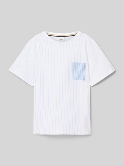 Boss T-Shirt mit Label-Print Weiss 1