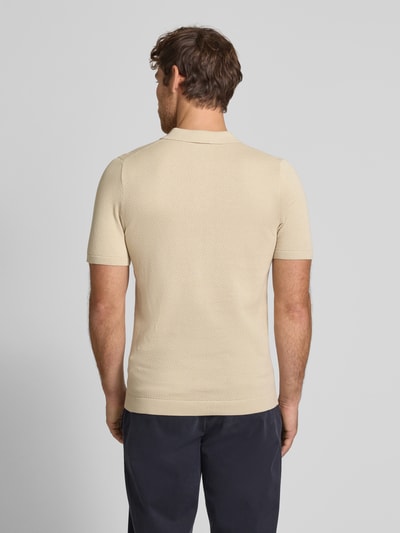 Drykorn Slim fit poloshirt met structuurmotief, model 'TRITON' Beige - 5