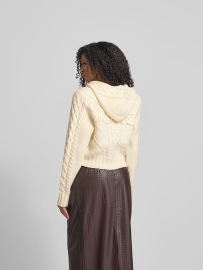 ROTATE Strickjacke mit Kapuze Ecru 5
