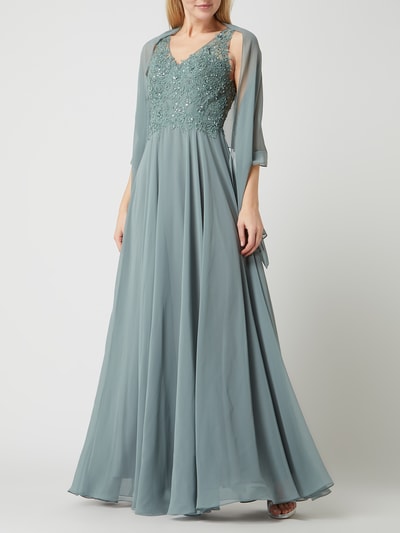 Unique Abendkleid aus Tüll und Chiffon  Schilf 4