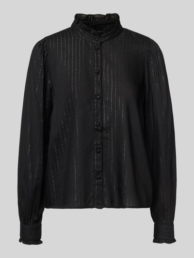 Vero Moda Regular fit blouse met lange mouwen van viscosemix, model 'BUMPY' Zwart - 2