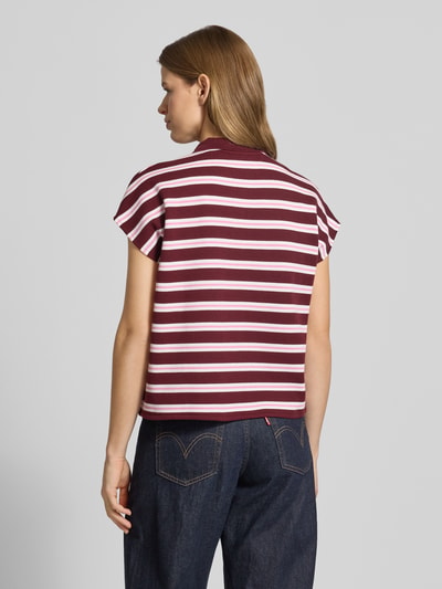 Marc O'Polo DENIM Boxy Fit Poloshirt aus reiner Baumwolle Bordeaux 5