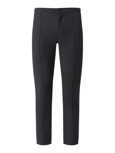 !Solid Slim fit joggingbroek met stretch, model 'Fle' Marineblauw - 2