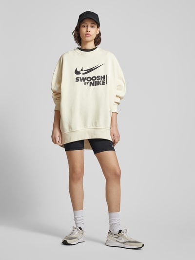 Nike Oversized Sweatshirt mit Label-Print Offwhite 1