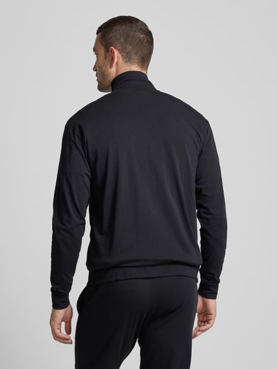 HUGO Sweatjack met labelprint, model 'Laze' Zwart - 5