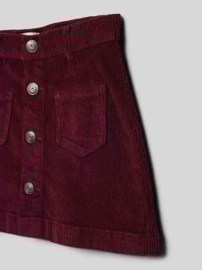 Only Uitlopende minirok van katoenmix, model 'AMAZING' Prune - 2