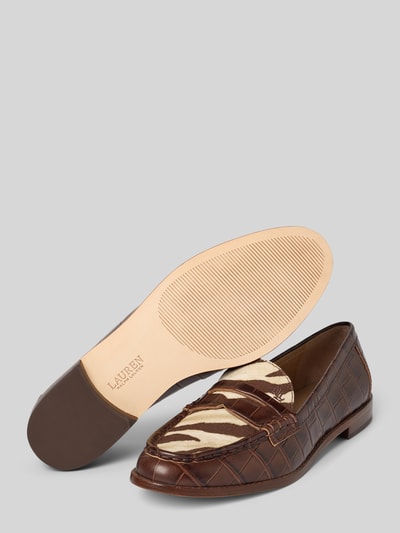 Lauren Ralph Lauren Loafers met structuurmotief, model 'Wynnie' Offwhite - 4