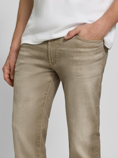 Brax Relaxed Fit Jeans aus Baumwoll-Mix Modell 'Clint' Beige 3