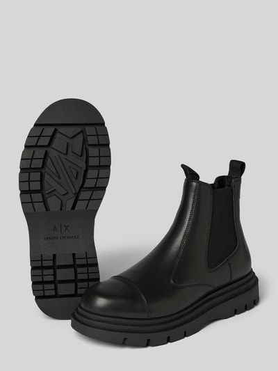 ARMANI EXCHANGE Chelsea Boots aus echtem Leder Modell 'ANGRY ACTION' Black 4