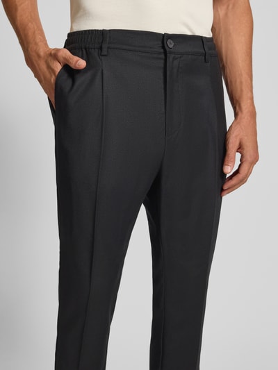 CRUNA Stoffen broek van scheerwol met steekzakken, model 'Mitte' Zwart - 3