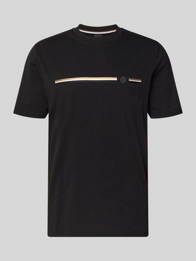Produktfoto, Regular Fit T-shirt van puur katoen model 'C-TAUT 41' van BOSS in look: effen kleuren met logoprint, ronde hals, korte mouw, jersey materiaalverwerking