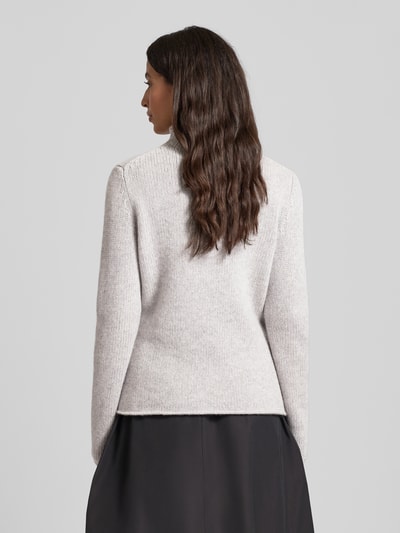 Fynch-Hatton Gebreide pullover van lanawol met opstaande kraag Lichtgrijs gemêleerd - 5