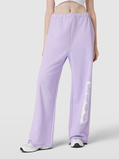 HUGO Sweatpants met labeldetail, model 'NASUEDE' Lila - 4