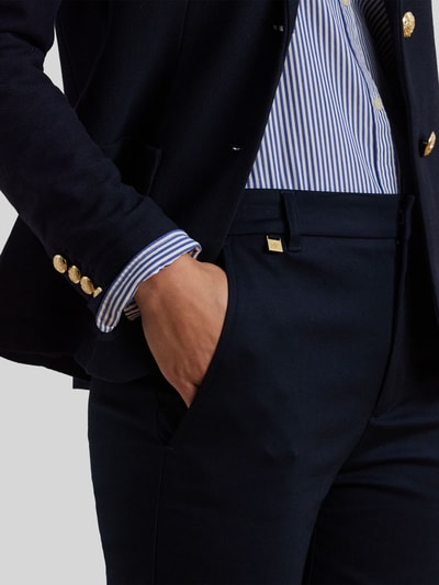 Lauren Ralph Lauren Slim Fit Stoffhose mit Label-Detail Modell 'LAKYTHIA' Marine 3
