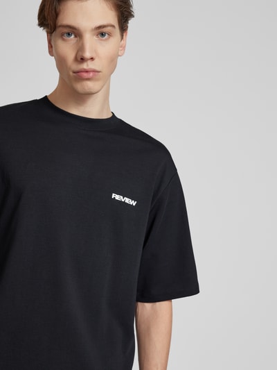 REVIEW T-Shirt mit Label-Detail Black 3