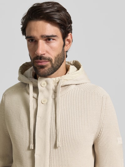 Marc O'Polo Regular Fit Strickjacke aus reiner Baumwolle Ecru 3