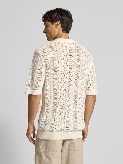 ANNARR Regular fit poloshirt met knoopsluiting, model 'MANI' Offwhite - 5