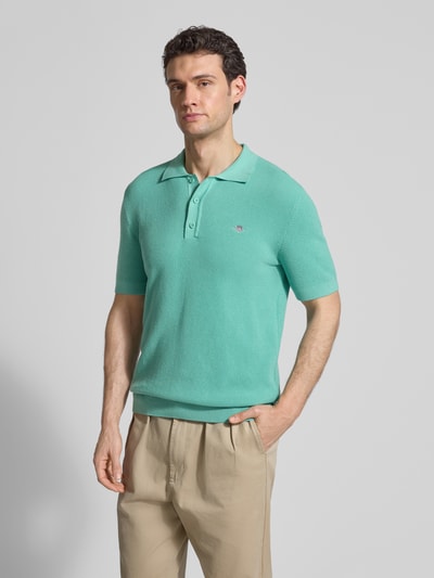 GANT Regular Fit Poloshirt mit Label-Stitching Tuerkis 4