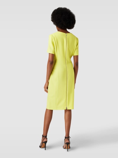 BOSS Black Women Sukienka o długości do kolan z mieszanki wiskozy model ‘Damaisa’ Neonowy żółty 5