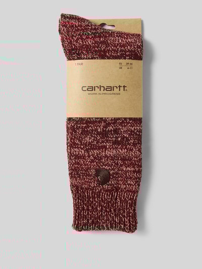 Carhartt Work In Progress Sokken met labelstitching, model 'Tony' Donkerbruin - 3