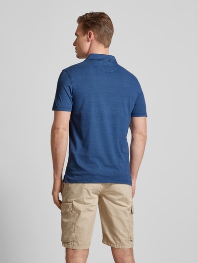 camel active Slim fit poloshirt met fijn gestructureerd motief Marineblauw - 5