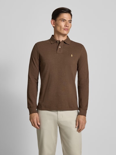 Polo Ralph Lauren Poloshirt mit Label-Stitching Mittelbraun 4