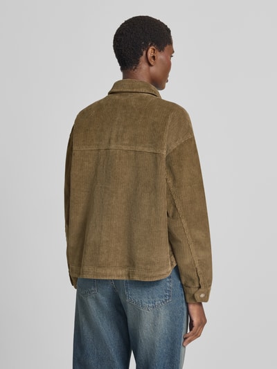 VERO MODA Relaxed Fit Langarmbluse aus reiner Baumwolle Modell 'JAMIE' Oliv 5
