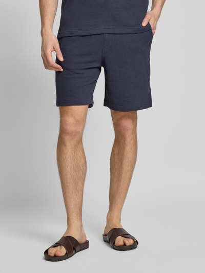 ECOALF Regular fit korte broek met structuurmotief, model 'SARDAALF' Marineblauw - 4