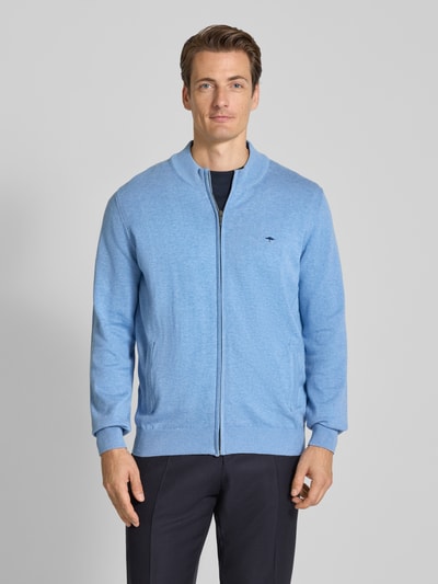 Fynch-Hatton Strickjacke mit Reißverschluss Hellblau 4