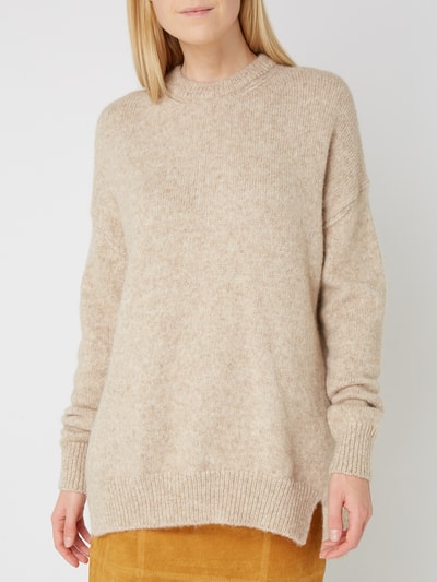 Drykorn Longpullover mit überschnittenen Schultern Sand Melange 3