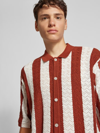 Jack & Jones Regular Fit Freizeithemd mit Umlegekragen Modell 'NOTO' Rot 3