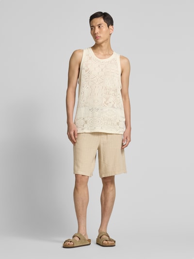 Les Deux Loose Fit Shorts aus Viskose-Leinen-Mix Modell 'Johnny' Sand 1