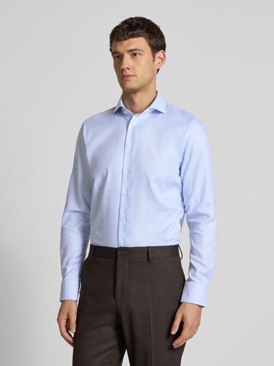 Profuomo Regular Fit Business-Hemd mit Haifischkragen Modell 'Cutaway' Bleu 4