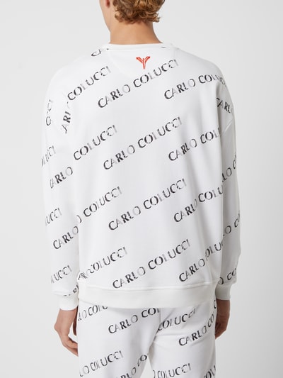 Carlo Colucci Sweatshirt mit Logo-Muster  Weiss 5