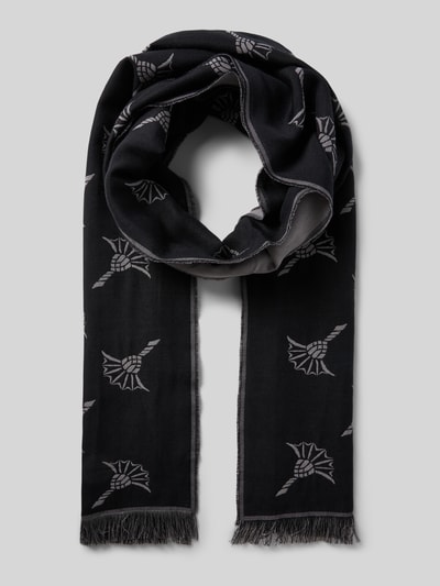 JOOP! Collection Sjaal van modalmix met wol, model 'FERIS' Zwart - 1