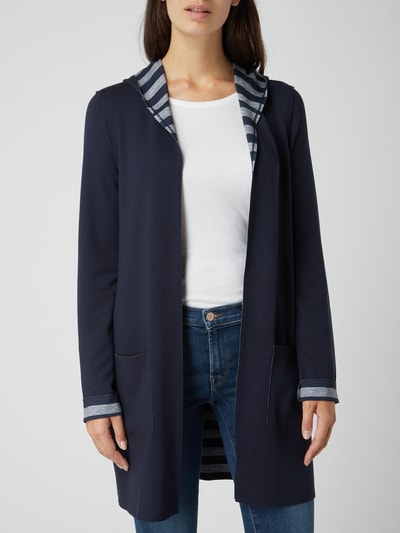 Christian Berg Woman Longcardigan mit Kontrastinnenseite Dunkelblau 3