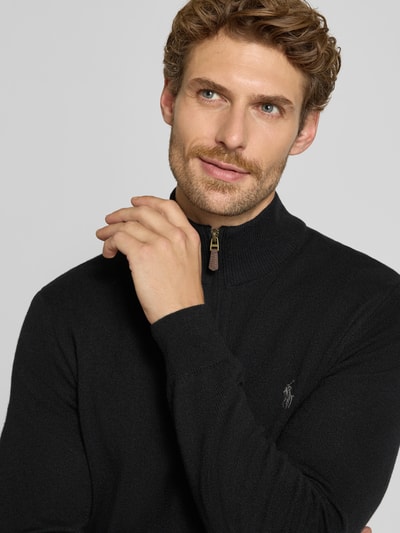 Polo Ralph Lauren Regular Fit Troyer aus reiner Wolle Black 3