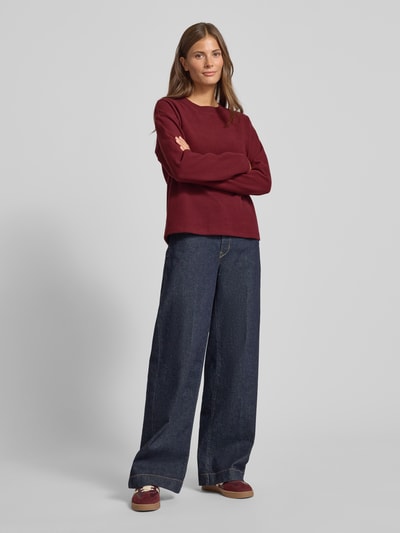 s.Oliver RED LABEL Sweter o kroju regular fit z mieszanki bawełny Bordowy 1