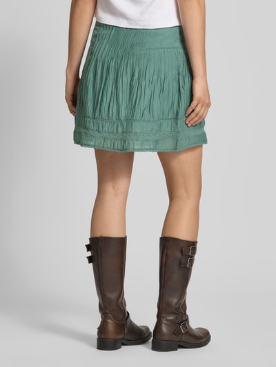 Pepe Jeans Mini-Rock aus Baumwoll-Viskose-Mix Modell 'DEBORAH' Petrol 5