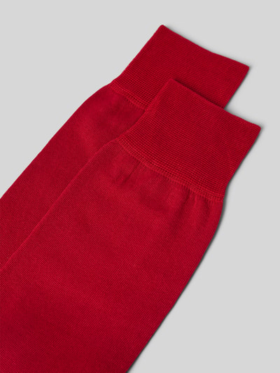 Produktfoto, Socken mit Label-Print im 2er-Pack von Christian Berg Men, mieszanka bawełny, dopasowany krój, prążkowane wykończenie, czerwony kolor