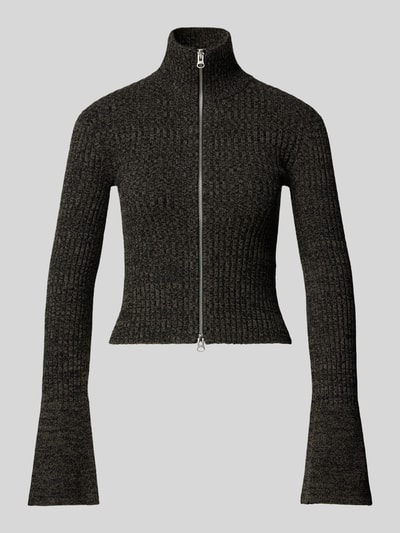 WEEKDAY Strickjacke mit Glockenärmeln Black 1