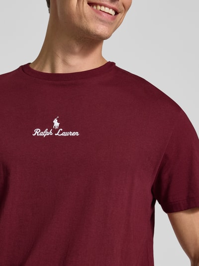 Polo Ralph Lauren T-shirt met labelstitching Bordeaux - 3